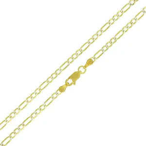 14K Gold Plated Sterling Silver Figaro Chain|Men Fashion Jewelry's
