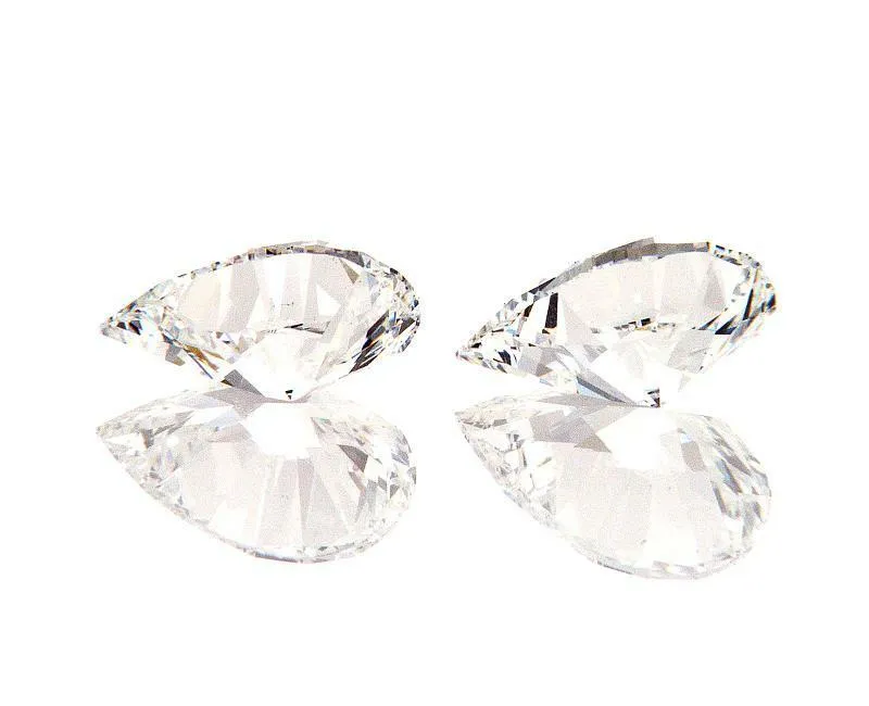 1.53 CTW Natural Diamonds D-VS2 Matched Pair GIA Certified Pear Shape Cut