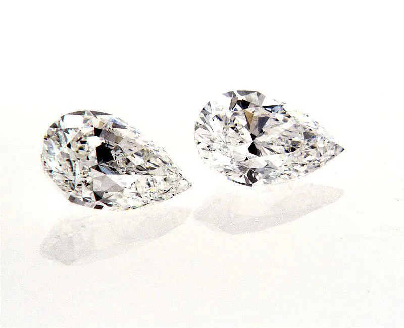 1.53 CTW Natural Diamonds D-VS2 Matched Pair GIA Certified Pear Shape Cut