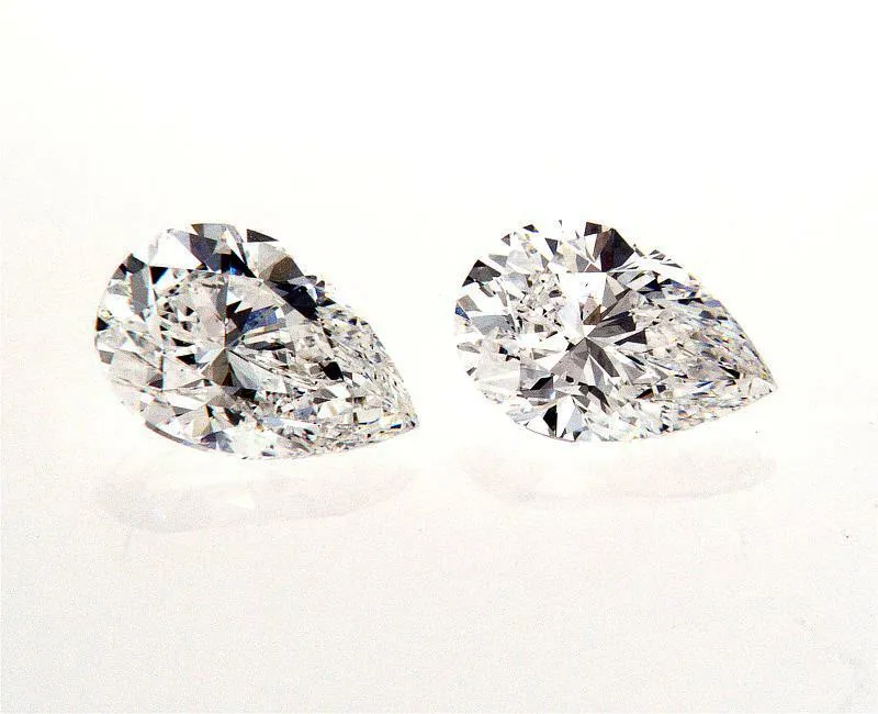 1.53 CTW Natural Diamonds D-VS2 Matched Pair GIA Certified Pear Shape Cut