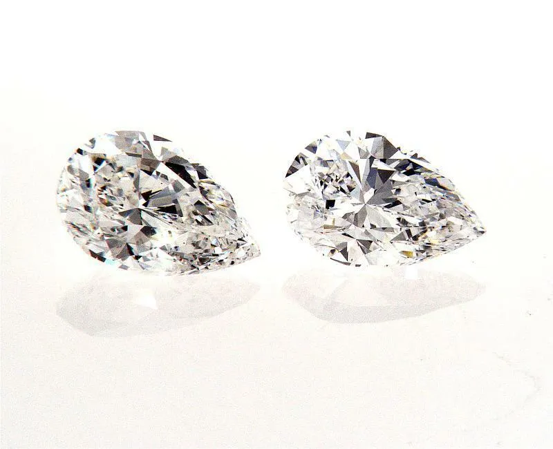 1.53 CTW Natural Diamonds D-VS2 Matched Pair GIA Certified Pear Shape Cut