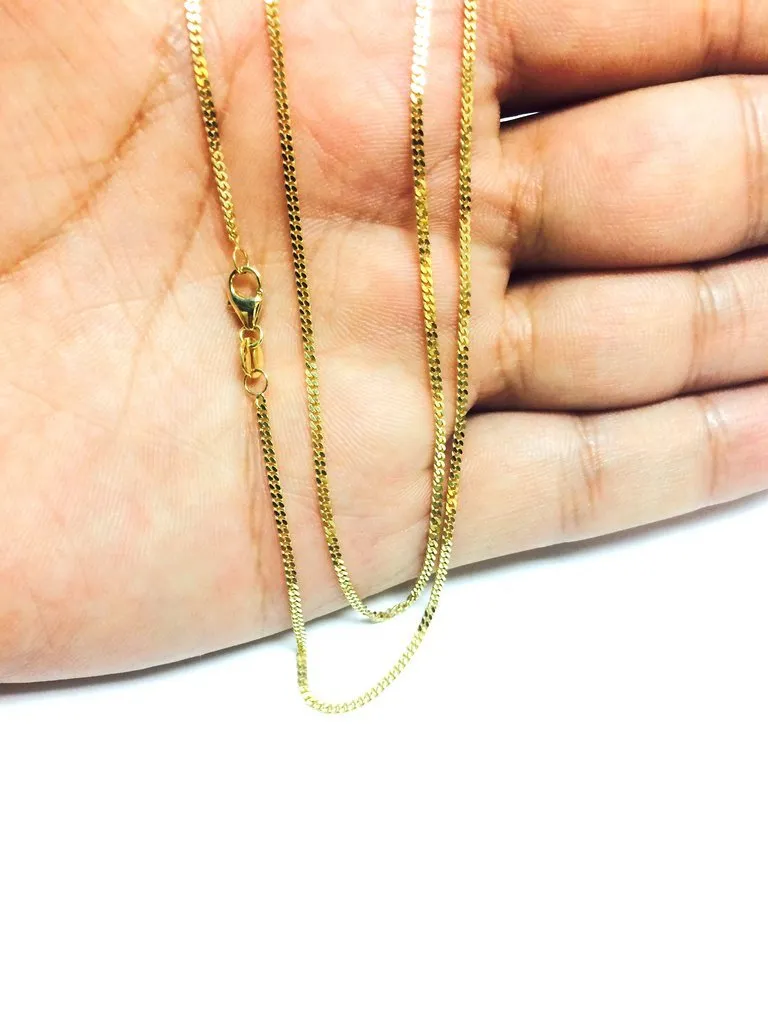 1.5MM Solid Miami Cuban Curb Link Necklace Chains