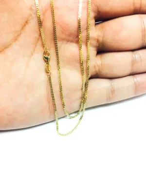 1.5MM Solid Miami Cuban Curb Link Necklace Chains