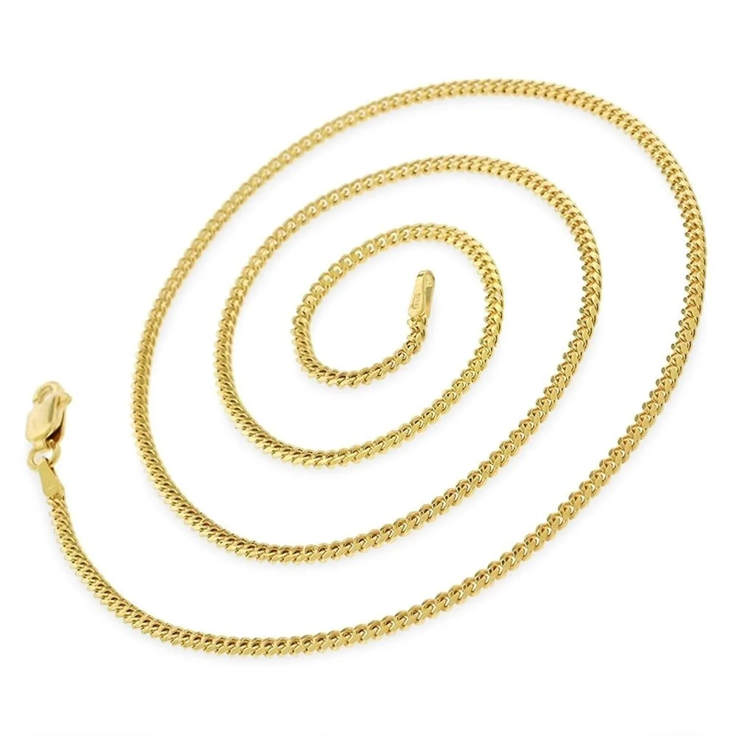 1.5MM Solid Miami Cuban Curb Link Necklace Chains
