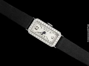 1920 Patek Philippe Tiffany & Co. Vintage Art Nouveau Ladies Watch - Platinum & Diamonds
