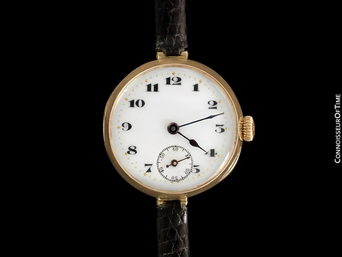 1920 Rolex Ladies Vintage Art Deco Watch - 9K Rose Gold