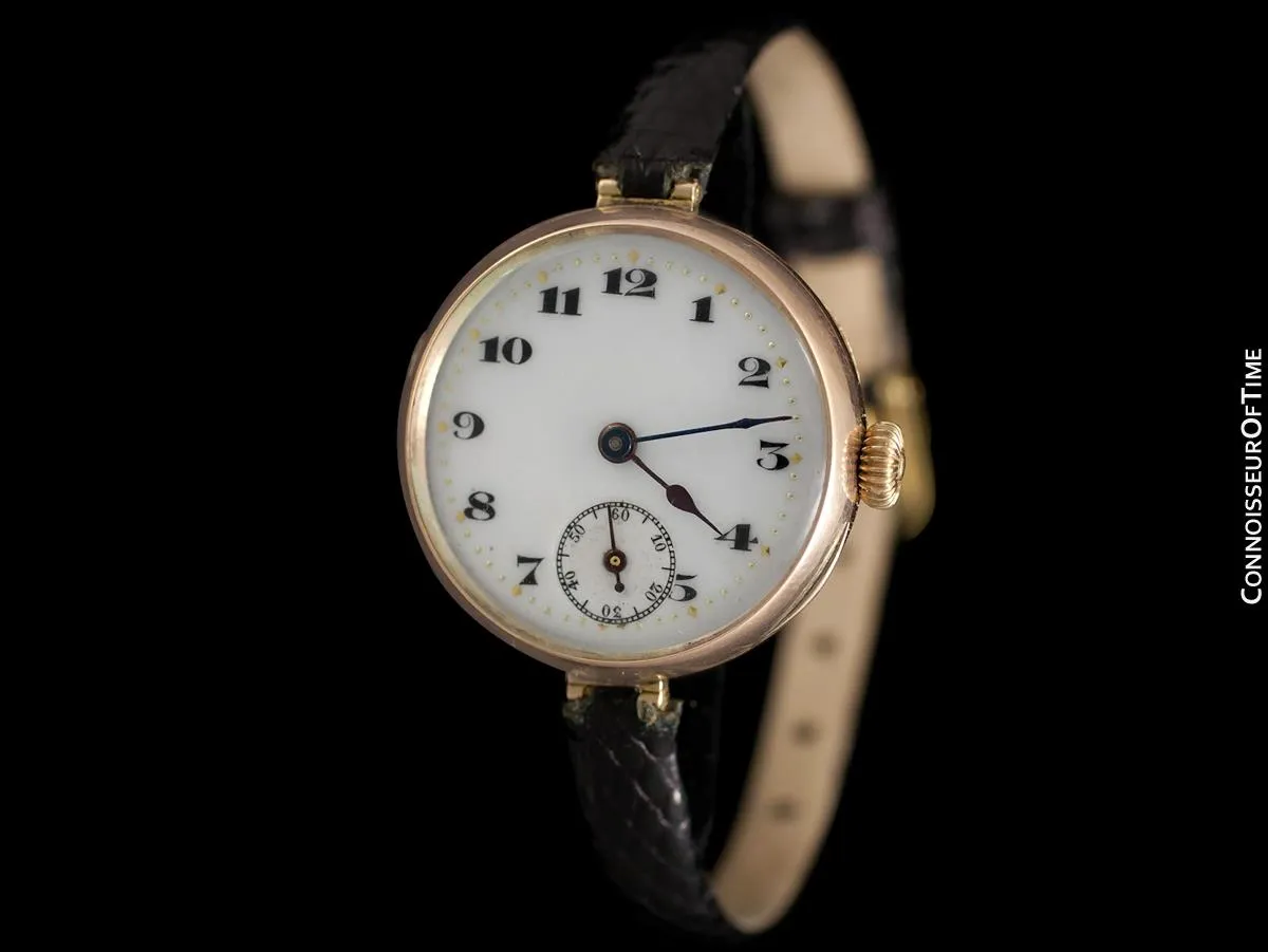 1920 Rolex Ladies Vintage Art Deco Watch - 9K Rose Gold