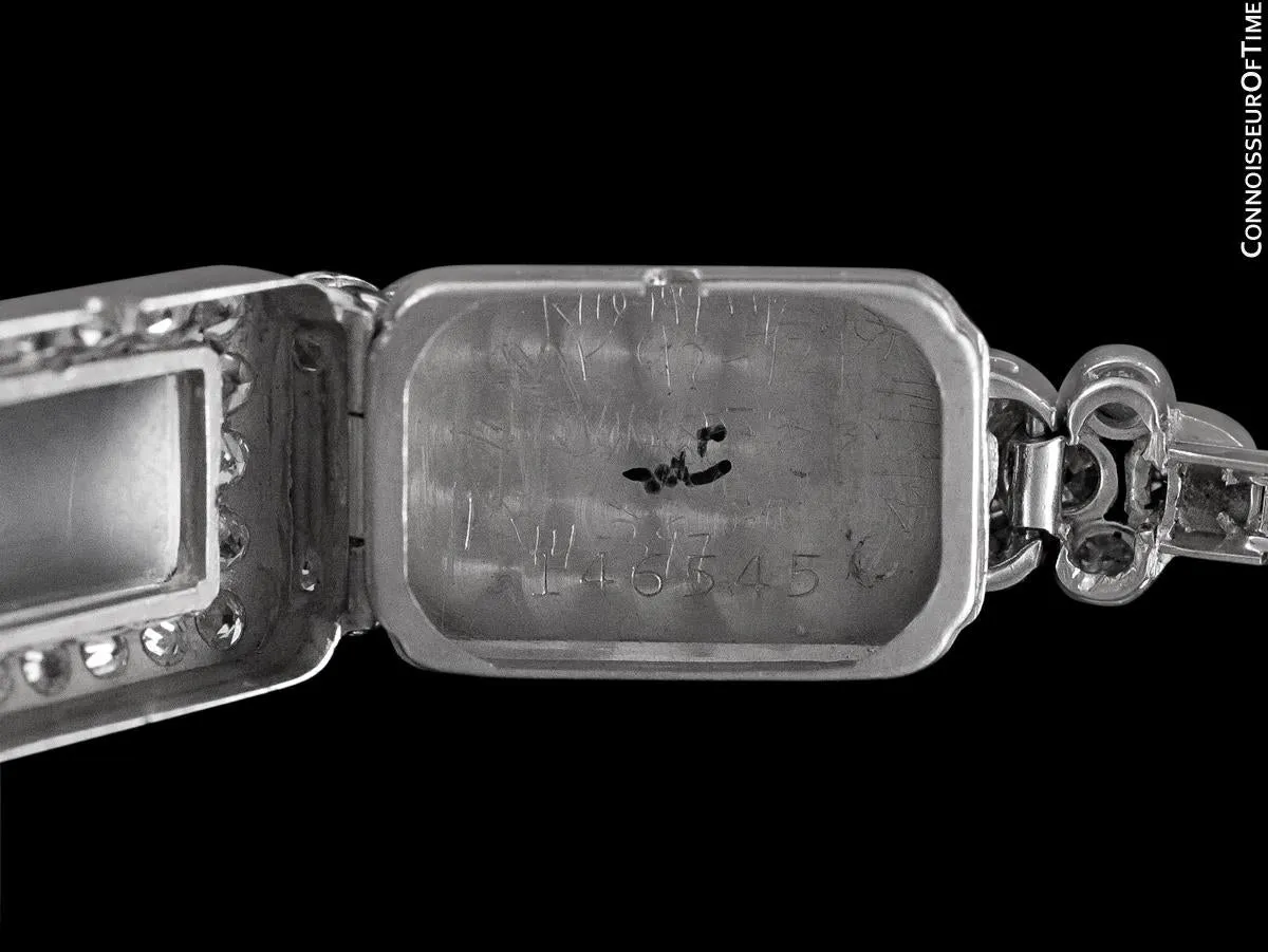 1930's Blancpain Vintage Ladies Cocktail Watch - Platinum with 6 Carats of Diamonds
