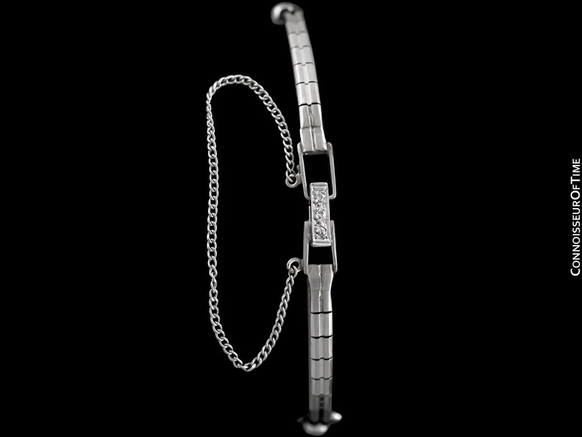 1930's Blancpain Vintage Ladies Cocktail Watch - Platinum with 6 Carats of Diamonds