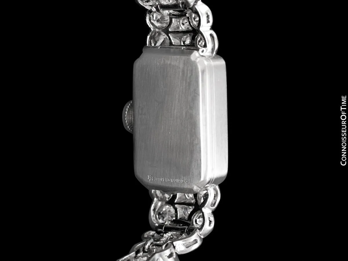 1930's Blancpain Vintage Ladies Cocktail Watch - Platinum with 6 Carats of Diamonds