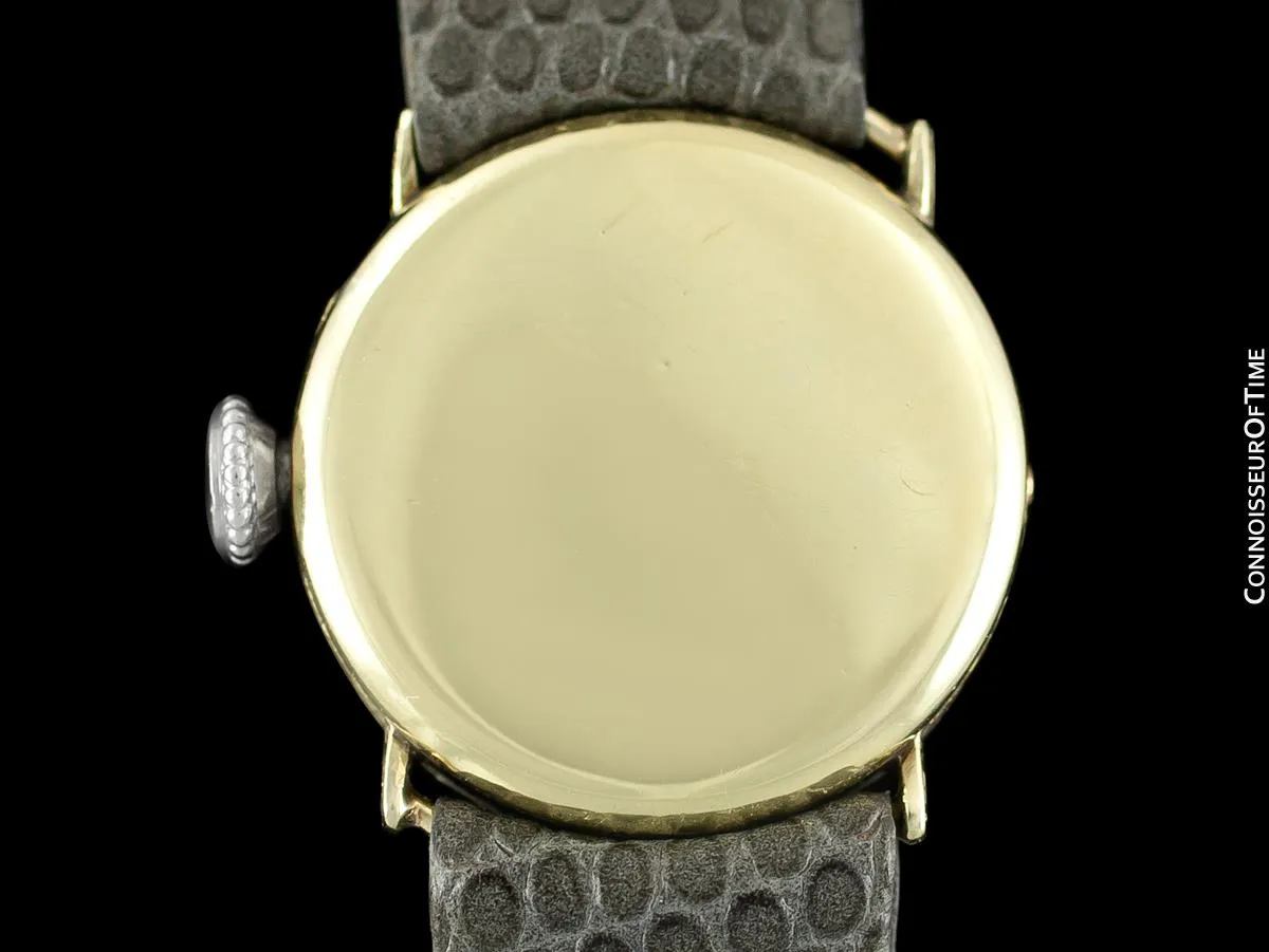 1930's Cresarrow Vintage Art Deco Ladies Watch - 18K Gold & Diamonds (Platinum)