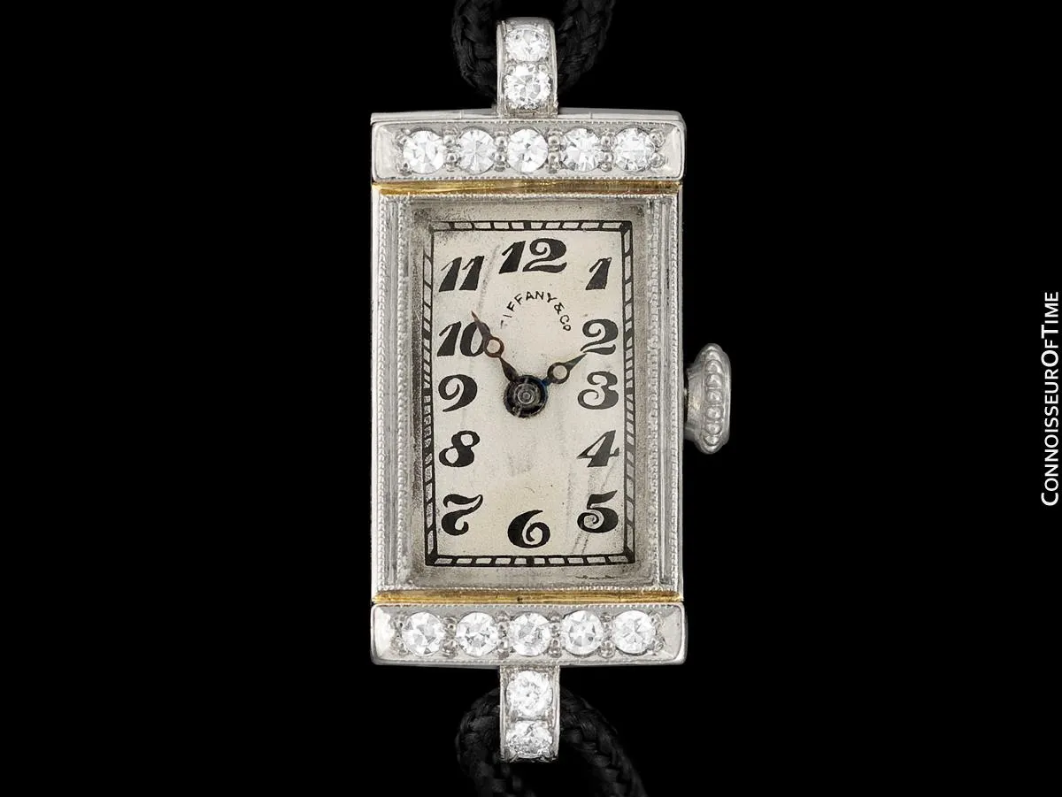 1930's Tiffany & Co. Ladies Art Deco Vintage Watch - Platinum & Diamond