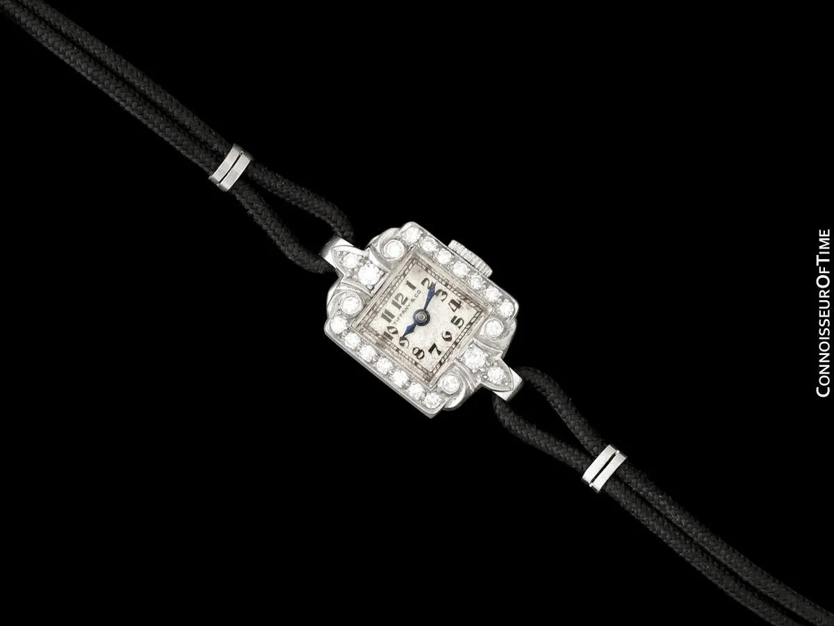 1930's Tiffany & Co. Ladies Vintage Watch - Platinum & Diamonds