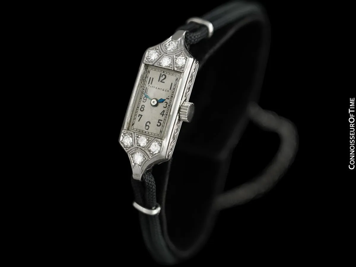 1933 Tiffany & Co. Longines Ladies Vintage Watch - Platinum & Diamonds