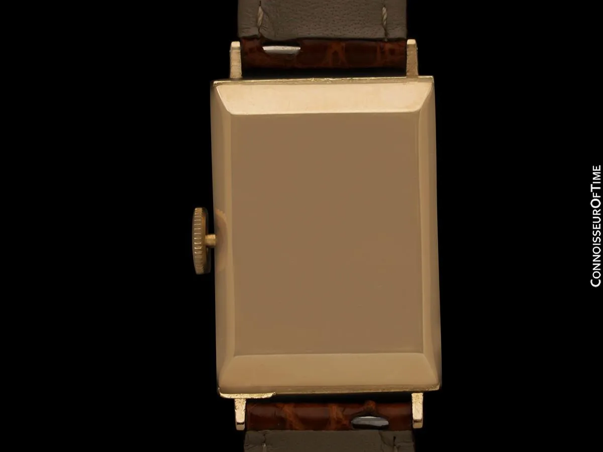 1938 Rolex Art Deco Mens "Prince Elegante" Rectangular Watch - 14K Gold