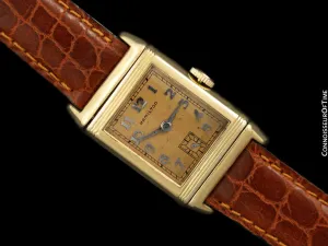 1939 Hamilton Otis Reverso Vintage Mens Watch "Studebaker" Cars - 14K Gold Filled