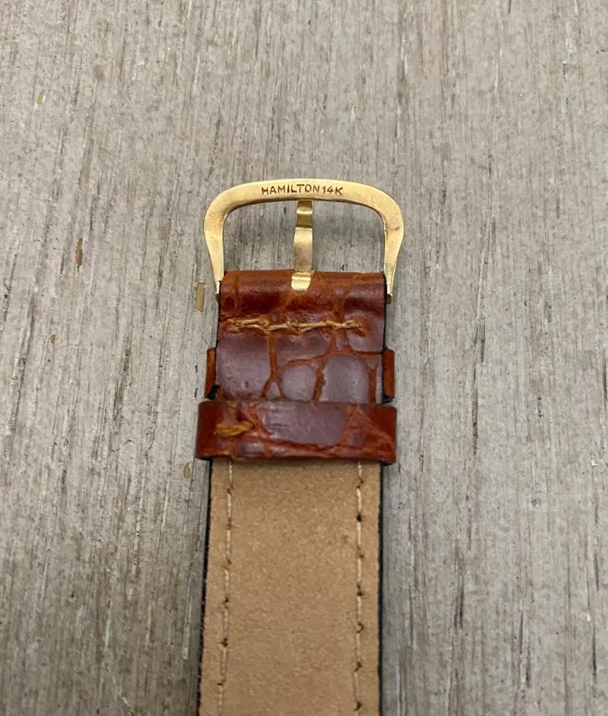 1939 Hamilton Otis Reverso Vintage Mens Watch "Studebaker" Cars - 14K Gold Filled