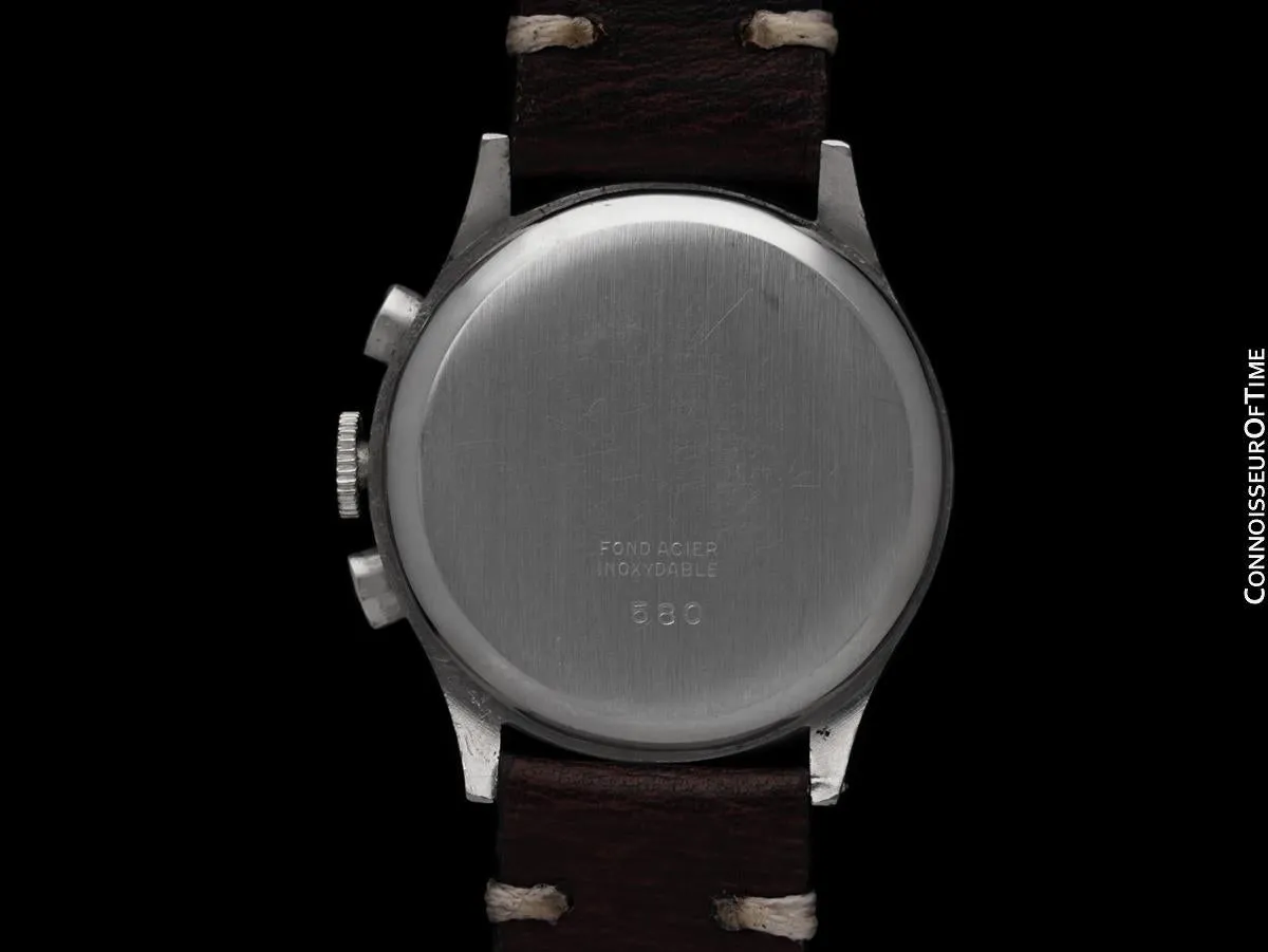 1940's Gallet Vintage Regulator Mens Chronograph Watch - Stainless Steel