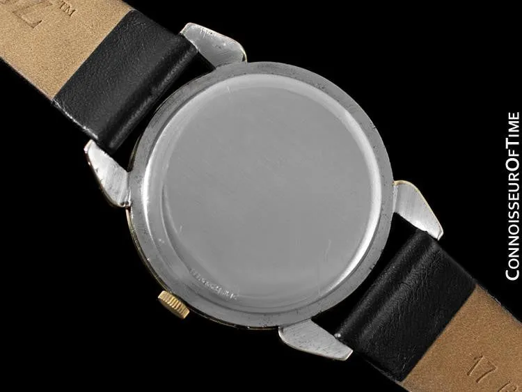 1940's Movado Vintage Triple Calendar Moon Phase - Stainless Steel & 14K Gold - The Celestograph
