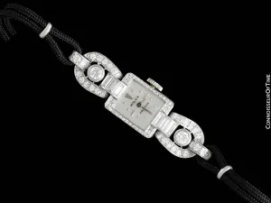 1940's Rolex Ladies Vintage Cocktail Watch - Platinum with 3 Carats of Diamonds