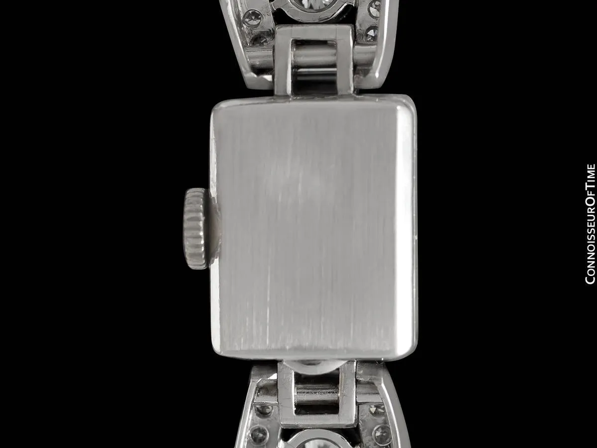 1940's Rolex Ladies Vintage Cocktail Watch - Platinum with 3 Carats of Diamonds