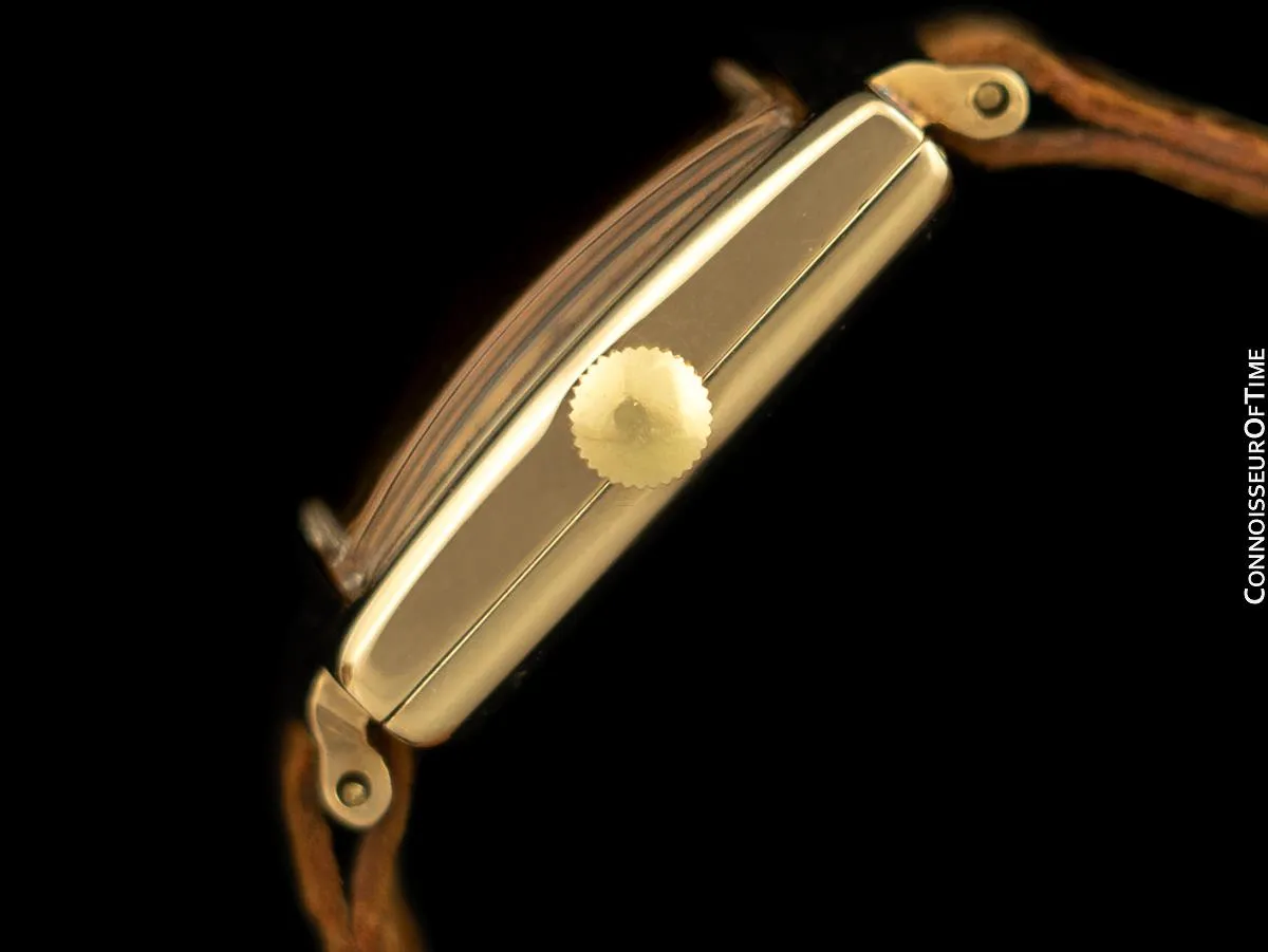 1940's Tiffany & Co. Mens Midsize Vintage Precision Seconds Watch - 14K Rose Gold