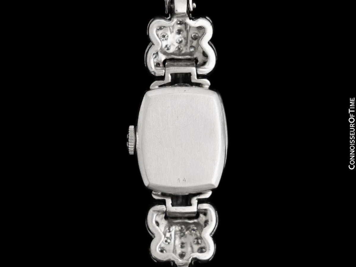 1940's Vintage Ladies Watch with Omega Movement - Platinum and Over 2 Carats of Diamonds