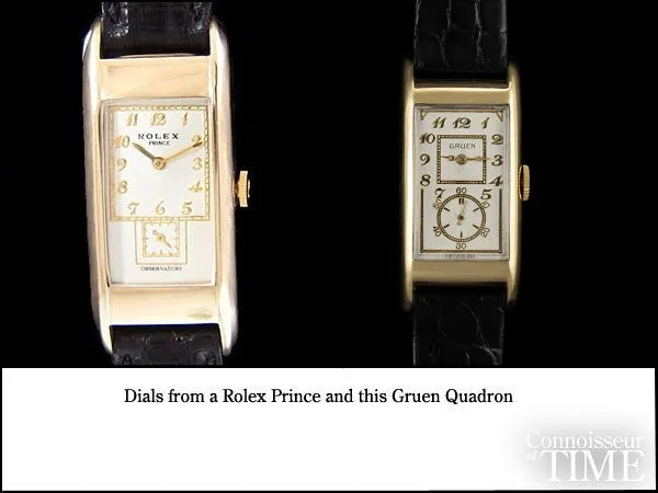 1943 Gruen Vintage Techni - Quadron / Rolex Prince Watch, 14K Gold-Filled - Doctor's Watch