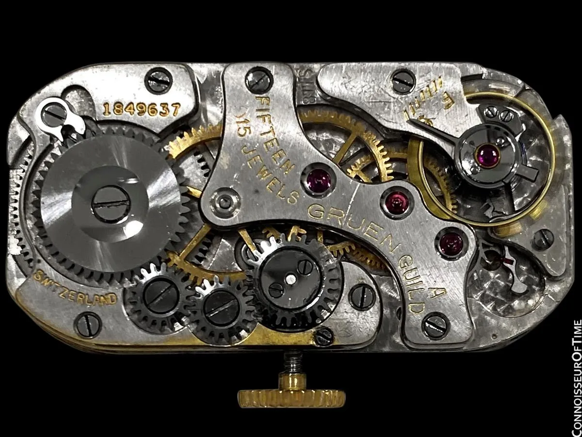1943 Gruen Vintage Techni - Quadron / Rolex Prince Watch, 14K Gold-Filled - Doctor's Watch
