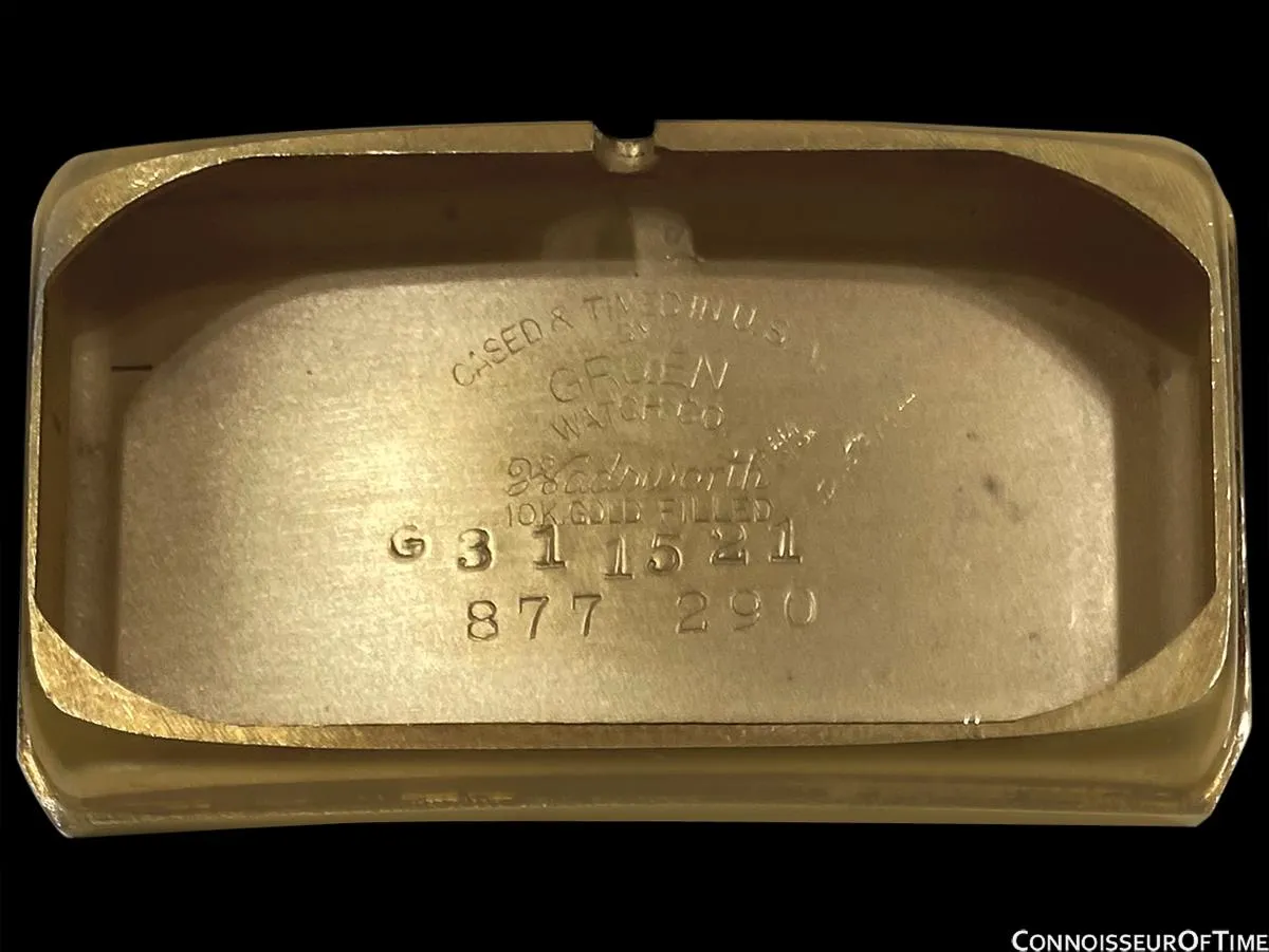 1943 Gruen Vintage Techni - Quadron / Rolex Prince Watch, 14K Gold-Filled - Doctor's Watch