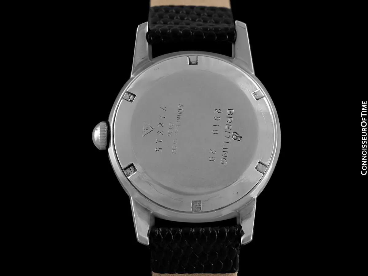 1947 Breitling Vintage Mens Midsize Military Style Watch - Stainless Steel