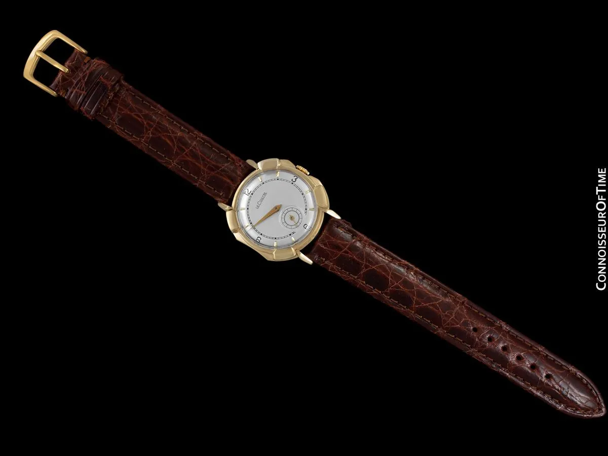 1948 Jaeger-LeCoultre Vintage Mens Watch, Rare Case, 14K Gold - The Pershing