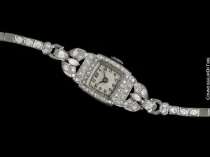 1950's Blancpain Vintage Ladies Classic Cocktail Watch - Platinum & Diamonds