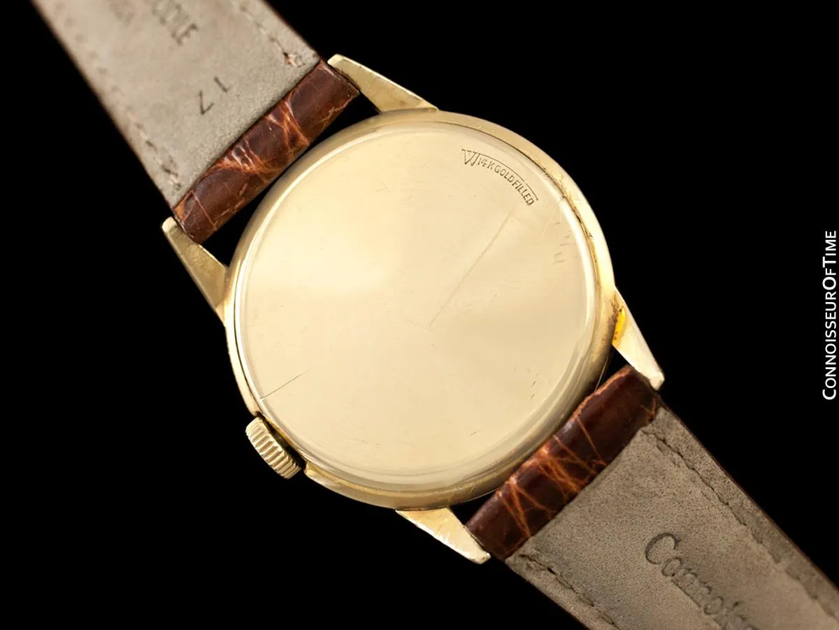 1950's Lord Elgin Direct Read "Chevron" Digital Jump Hour Watch - 14K Gold Filled