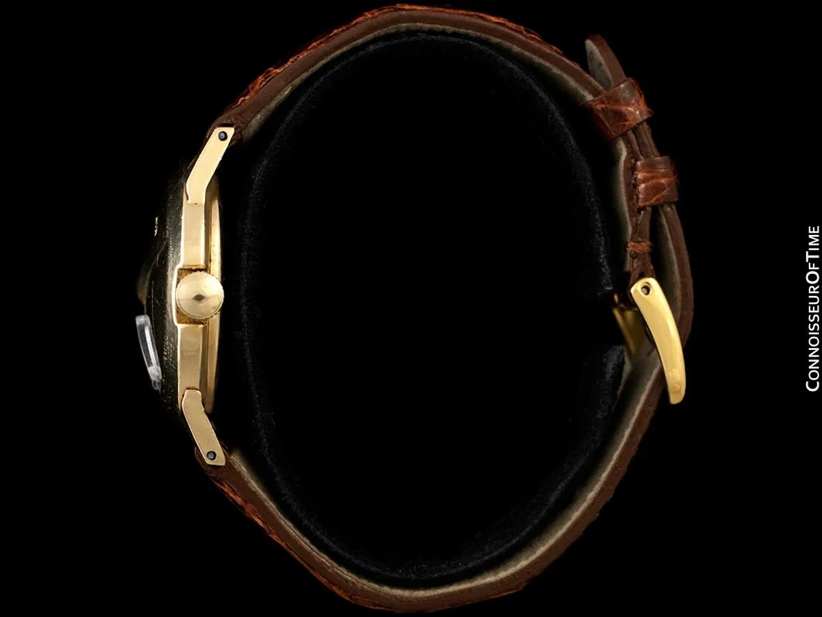 1950's Lord Elgin Direct Read "Chevron" Digital Jump Hour Watch - 14K Gold Filled