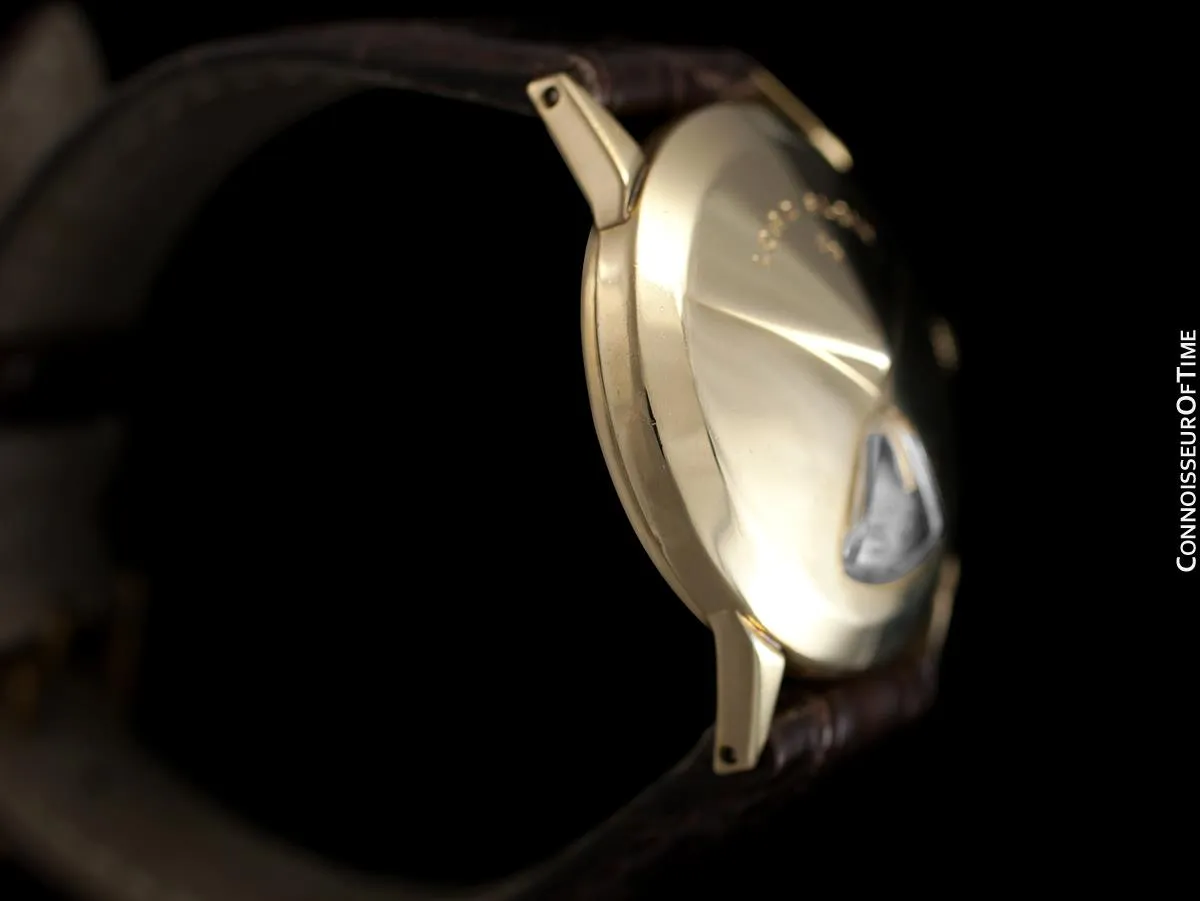 1950's Lord Elgin Direct Read "Chevron" Digital Jump Hour Watch - 14K Gold Filled