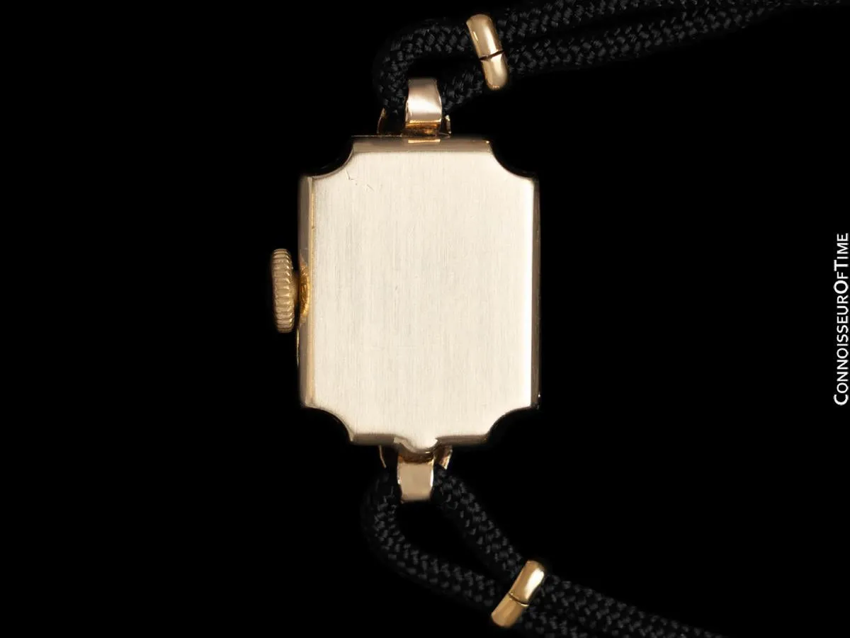 1950's Piaget Vintage Ladies Handwound Dress Watch - 14K Gold & Diamonds