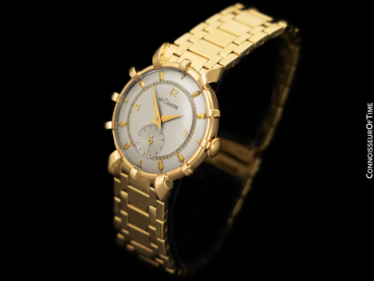 1951 Jaeger-LeCoultre Vintage Mens Watch, Rare Bradley II Model, 14K Gold - Ships Wheel
