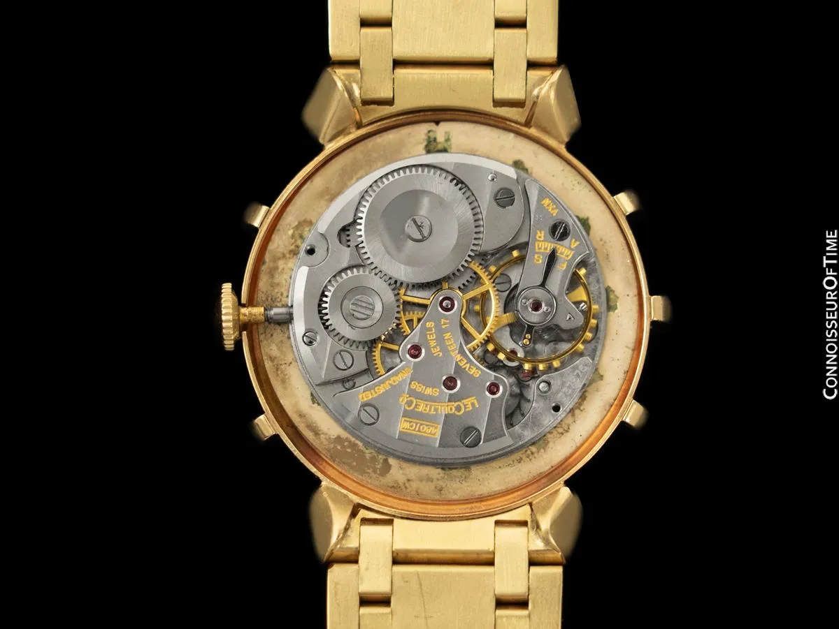 1951 Jaeger-LeCoultre Vintage Mens Watch, Rare Bradley II Model, 14K Gold - Ships Wheel