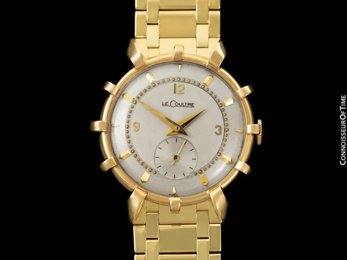 1951 Jaeger-LeCoultre Vintage Mens Watch, Rare Bradley II Model, 14K Gold - Ships Wheel
