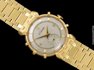 1951 Jaeger-LeCoultre Vintage Mens Watch, Rare Bradley II Model, 14K Gold - Ships Wheel