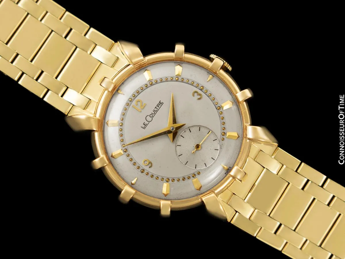 1951 Jaeger-LeCoultre Vintage Mens Watch, Rare Bradley II Model, 14K Gold - Ships Wheel