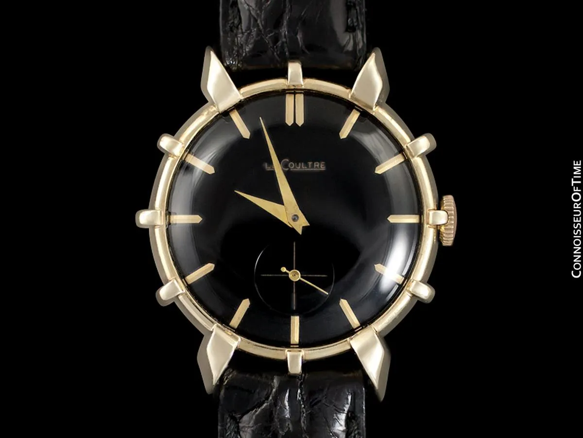 1952 Jaeger-LeCoultre Vintage Mens Watch, Rare Bradley II Model, 14K Gold - The Ships Wheel