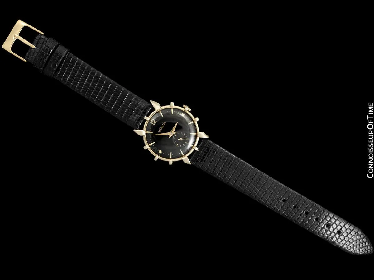 1952 Jaeger-LeCoultre Vintage Mens Watch, Rare Bradley II Model, 14K Gold - The Ships Wheel