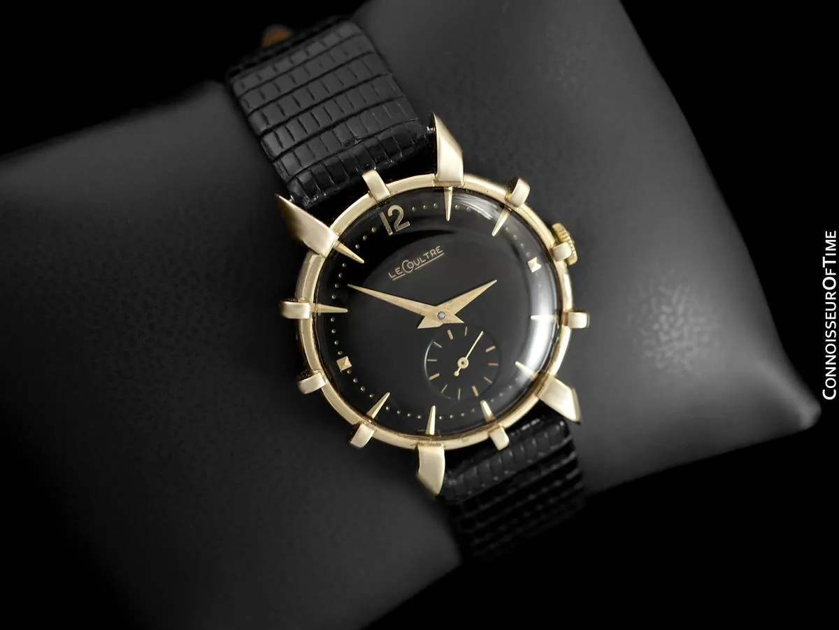 1952 Jaeger-LeCoultre Vintage Mens Watch, Rare Bradley II Model, 14K Gold - The Ships Wheel