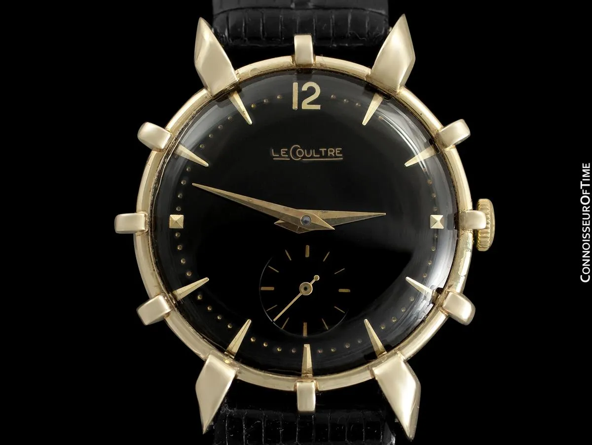 1952 Jaeger-LeCoultre Vintage Mens Watch, Rare Bradley II Model, 14K Gold - The Ships Wheel