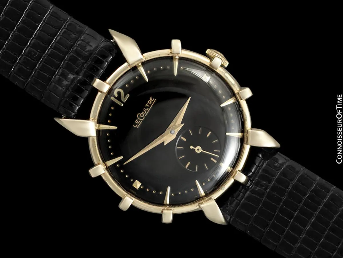1952 Jaeger-LeCoultre Vintage Mens Watch, Rare Bradley II Model, 14K Gold - The Ships Wheel