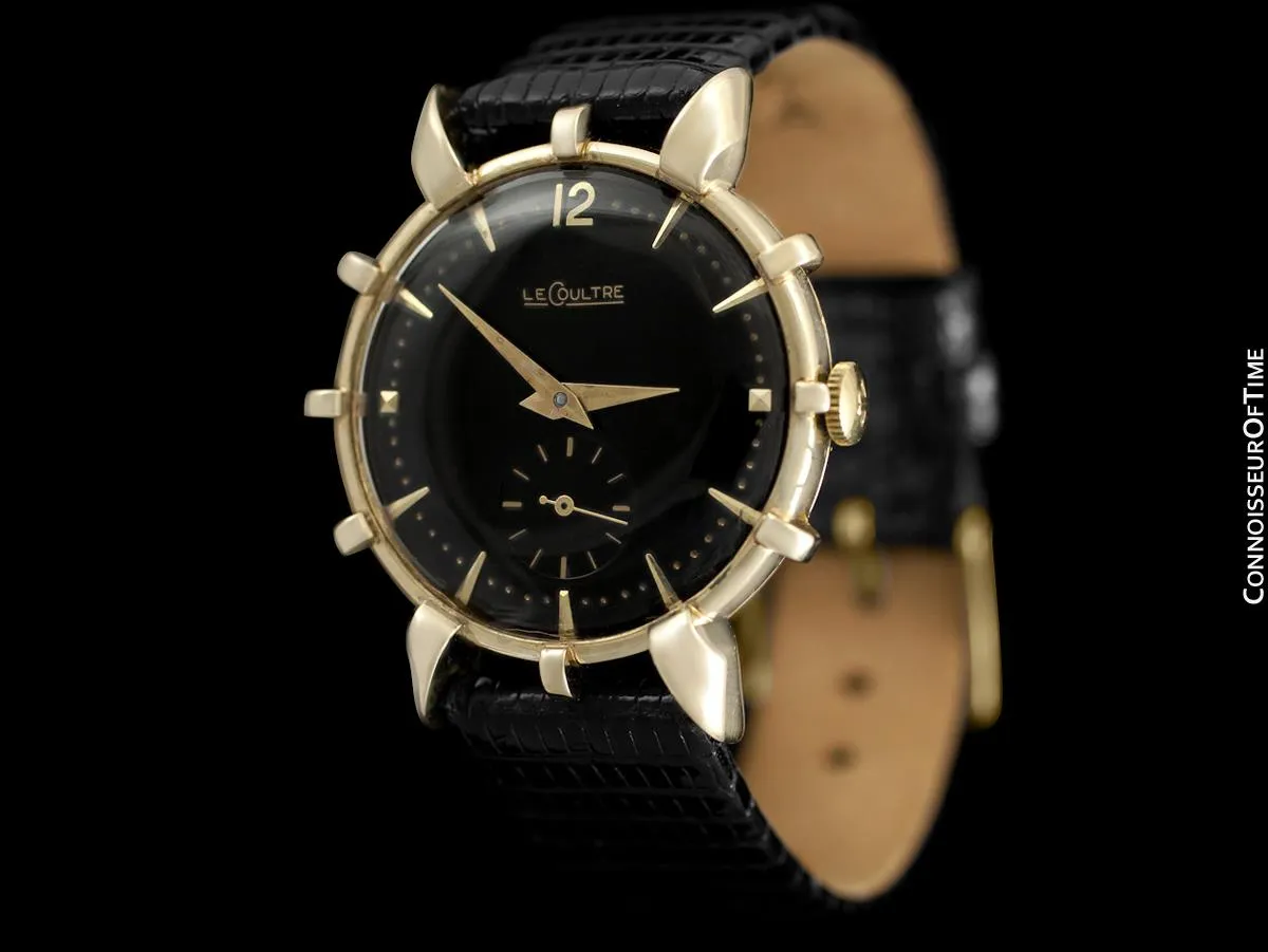 1952 Jaeger-LeCoultre Vintage Mens Watch, Rare Bradley II Model, 14K Gold - The Ships Wheel