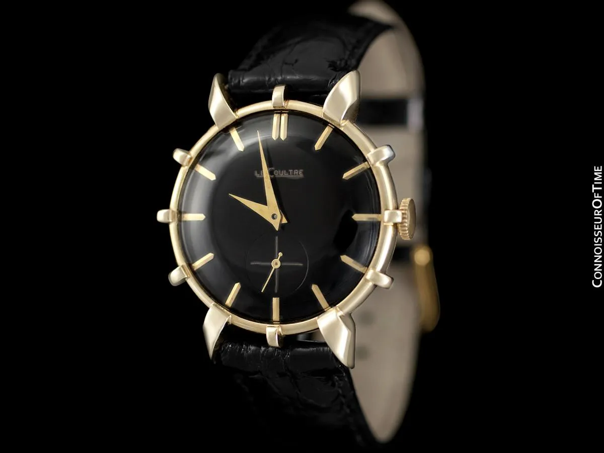 1952 Jaeger-LeCoultre Vintage Mens Watch, Rare Bradley II Model, 14K Gold - The Ships Wheel