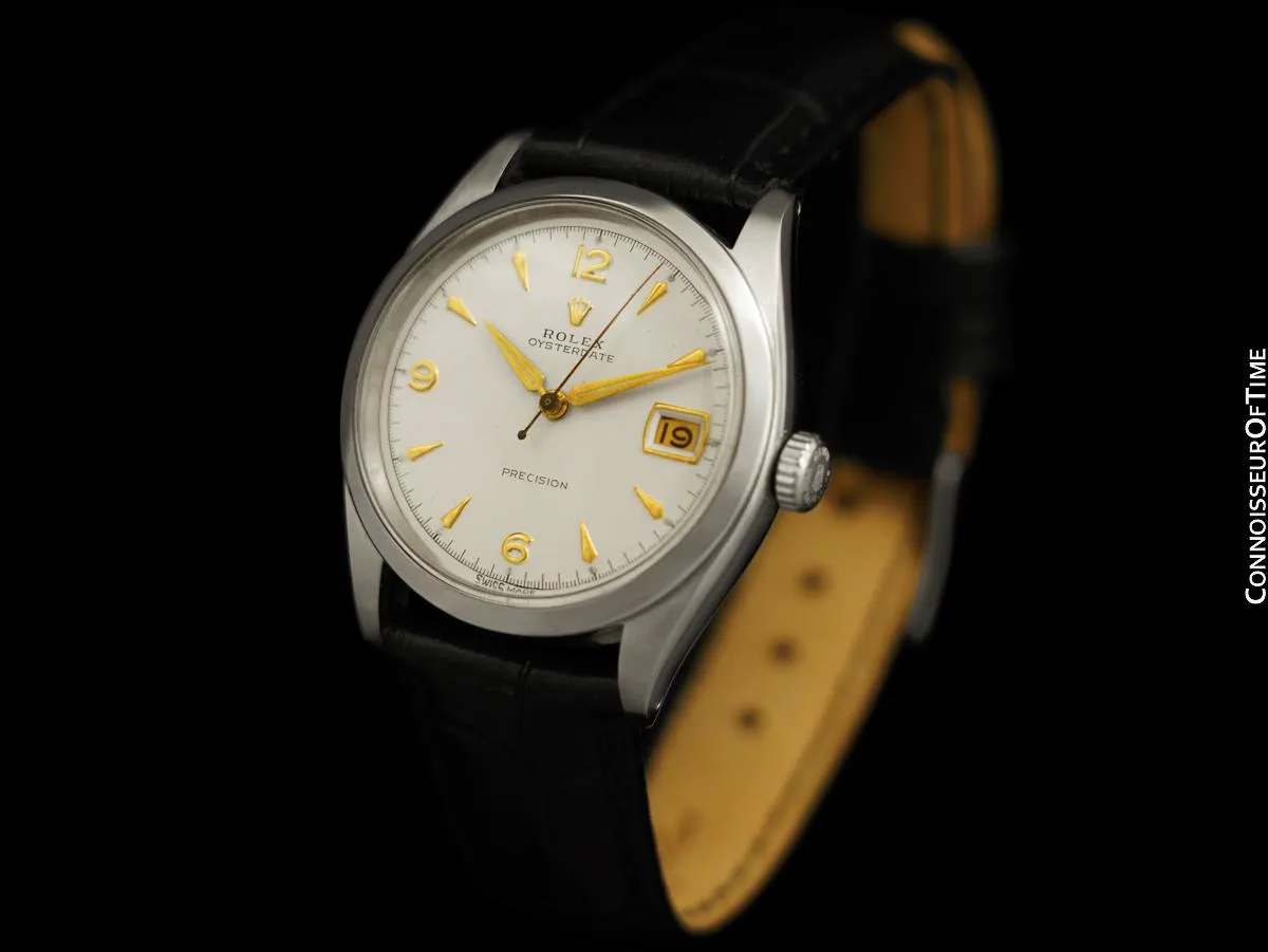 1954 Rolex Oysterdate Vintage Mens Ref. 6294 Handwound Watch - Stainless Steel & 18K Gold
